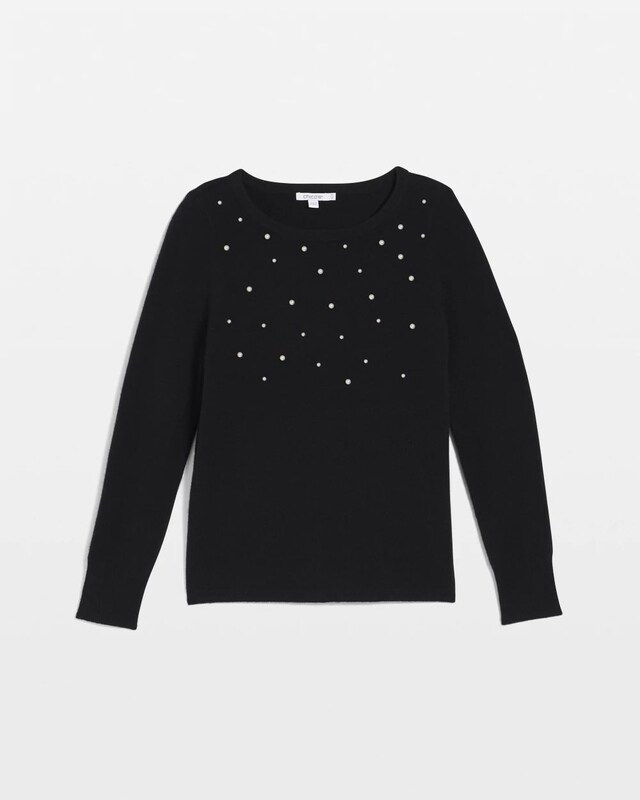 Embellished Cashmere Pullover Sweater - image 5